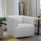 Armen Living Whitney Swivel Dove Gray Genuine Leather Barrel Chair LCWHCHDV - alternate 7
